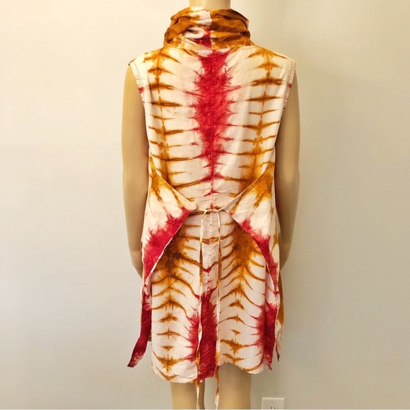 Rare Unique Vintage Tie Dye Boho Oversized Lagenlook Artsy Pattern Top Dress. - Picture 8 of 15